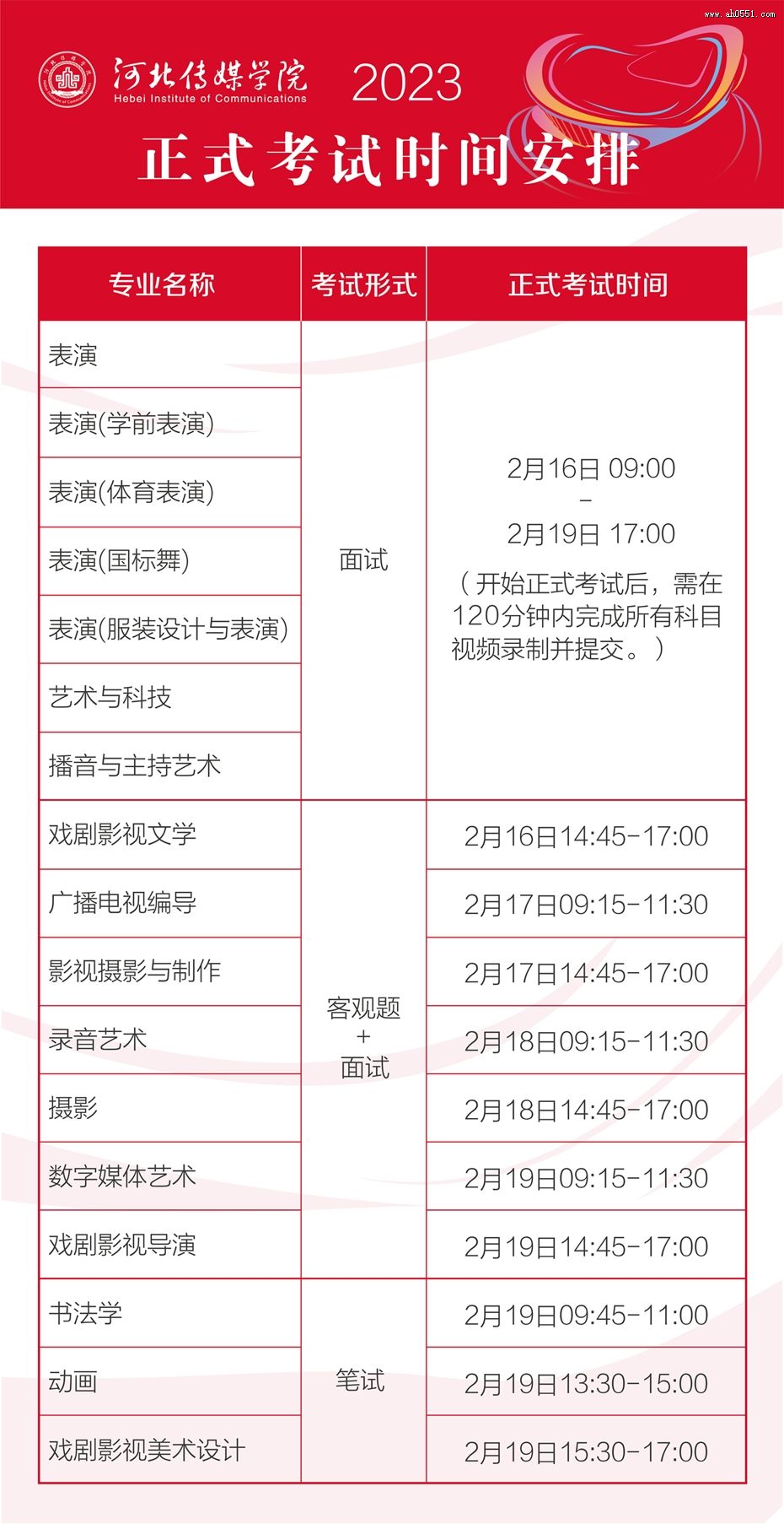 河北传媒学院2023年艺术类本科招生考试须知